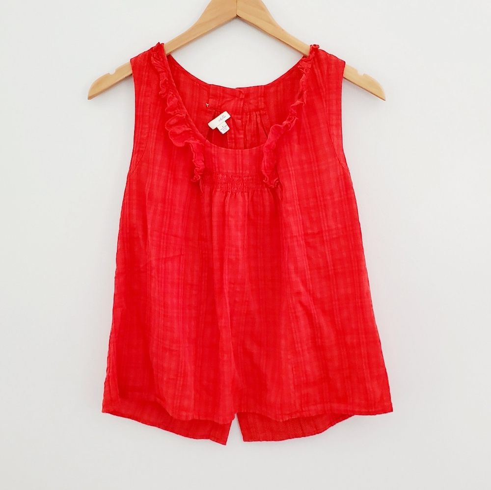 Anthropologie Badminton and Bouffant red tank 4